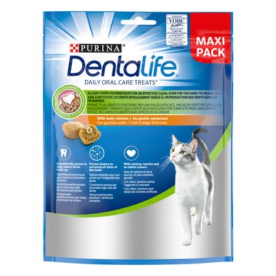 3 x 140g PURINA Dentalife Cat Dental Snacks - 2 + 1 Free!