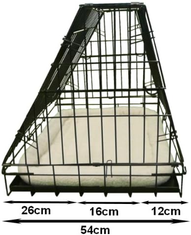 Ellie-Bo Black Deluxe Slanted Medium 30-inch Folding Dog Cage/Crate with Metal Tray and Dog Bed Mat