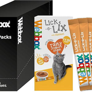 Webbox Lick-e-Lix Cat Treats, Chicken - Kitten Friendly, Grain and Gluten Free, No Artificial Preservatives or Colours (10 x 5 Packs)