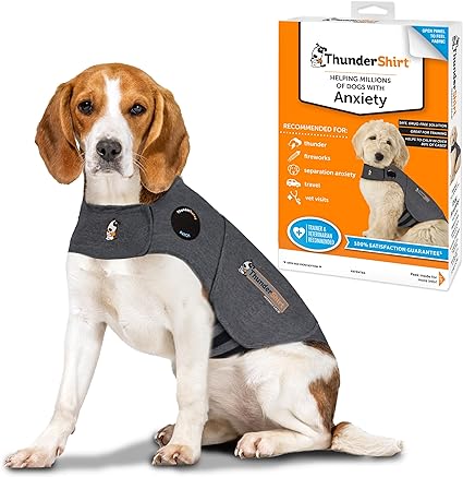 ThunderShirt Calming Jacket for Dogs , Instant Natural Relief for Anxiety, Fireworks, Travel, Thunder - Grey Jacket