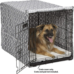 MidWest Homes for Pets Dog Crate Cover with Teflon Fabric Protector, Privacy Dog Crate Cover Fits MidWest and New World 91.44 cm Long (36-Inch) Dog Crates, Machine Wash & Dry, CVR36T-GY