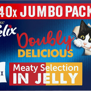 Felix Doubly Delicious Meaty Cat Food 40x100g