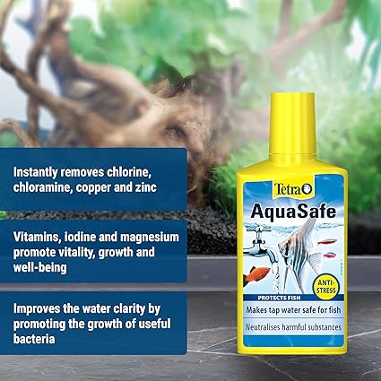 Tetra AquaSafe to Turn Tap Water into Safe and Healthy Water for Fish and Plants, 500 ml