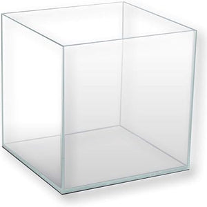 Amtra Nanoscaping - Aquarium Tank 15 Liters - Extra Clear Glass Case 25x25x25 cm - Tank for Goldfish or as a Turtle Tank for Water Turtles with Shock Absorbing Mat Included