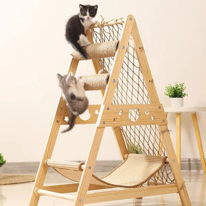 Sisal and Wood Cat Climbing Frame