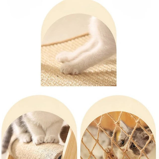 Sisal and Wood Cat Climbing Frame