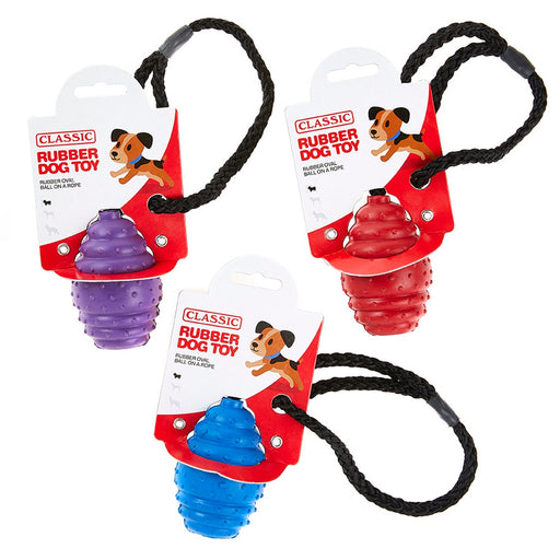 Classic Rubber Oval Rope Toy 100mm