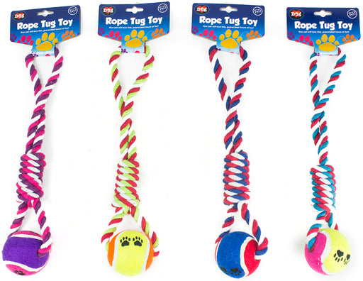 WORLD OF PETS BALL AND ROPE KNOT TUG TOY